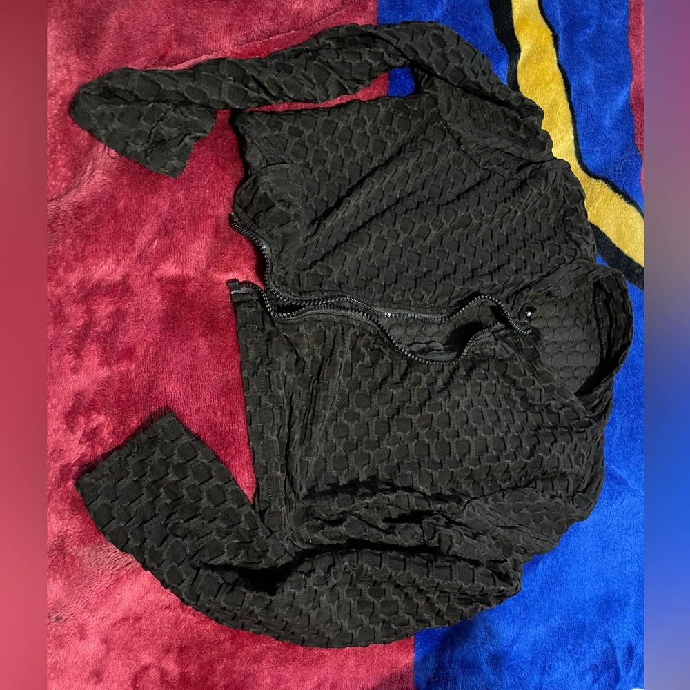 SHEIN Black Textured Jacket